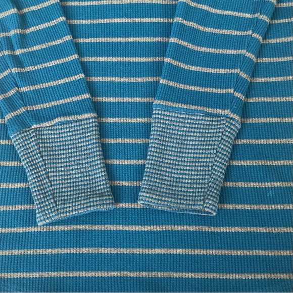 Columbia Along The Shore Striped Long Sleeve Henley Thermal Size L - Picture 4 of 8